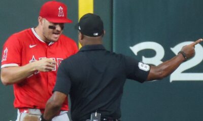 Fan takes ball out of Trout's glove, later meets Angels star