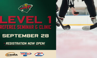 Minnesota Wild to Host Level 1 Hockey Referee Seminar and Clinic