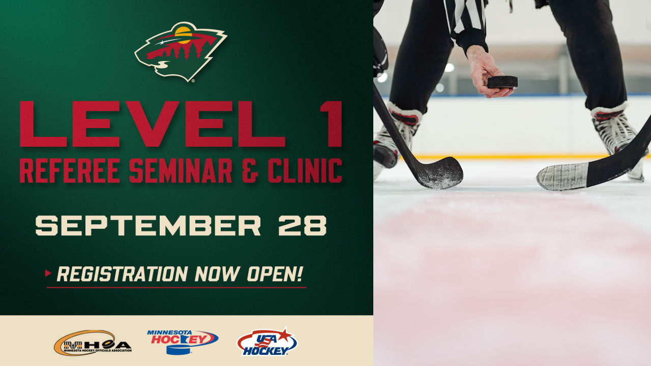 Minnesota Wild to Host Level 1 Hockey Referee Seminar and Clinic