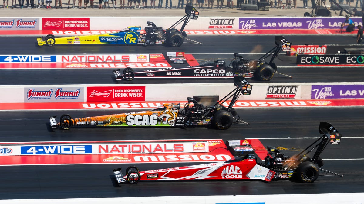 How to buy NHRA tickets for Las Vegas fully set-up campsite with an RV