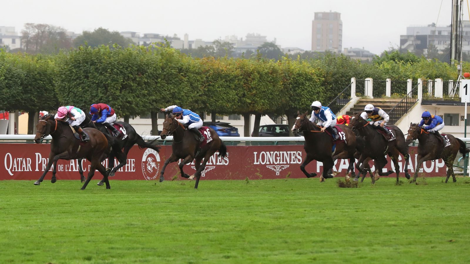 Bluestocking (7), ridden by Rossa Ryan wins the Qatar Prix De L'Arc De Triomphe (Group 1) Day at Longchamp, France. Sandra Scherning