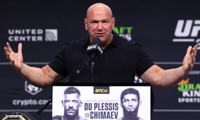 Dana White speaks during UFC press conference
