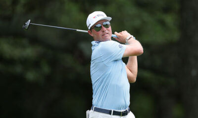 ATLANTA, GEORGIA - AUGUST 21: Ben Griffin of the United States plays his shot from the third tee during the first round of the TOUR Championship 2025 at East Lake Golf Club on August 21, 2025 in Atlanta, Georgia.