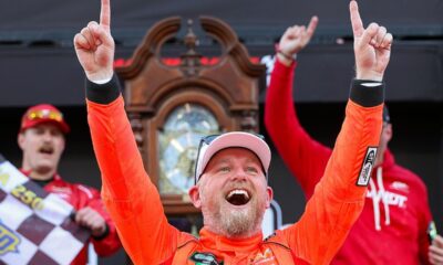 Justin Allgaier victorious in wild NASCAR O'Reilly race at Martinsville