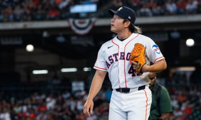 Tatsuya Imai struggles with nerves, walks in Astros debut