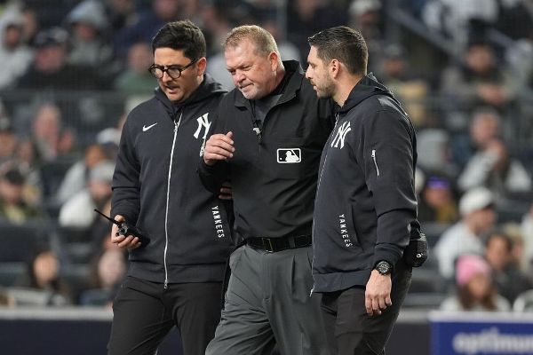 Umpire Ron Kulpa out with concussion after hit to mask