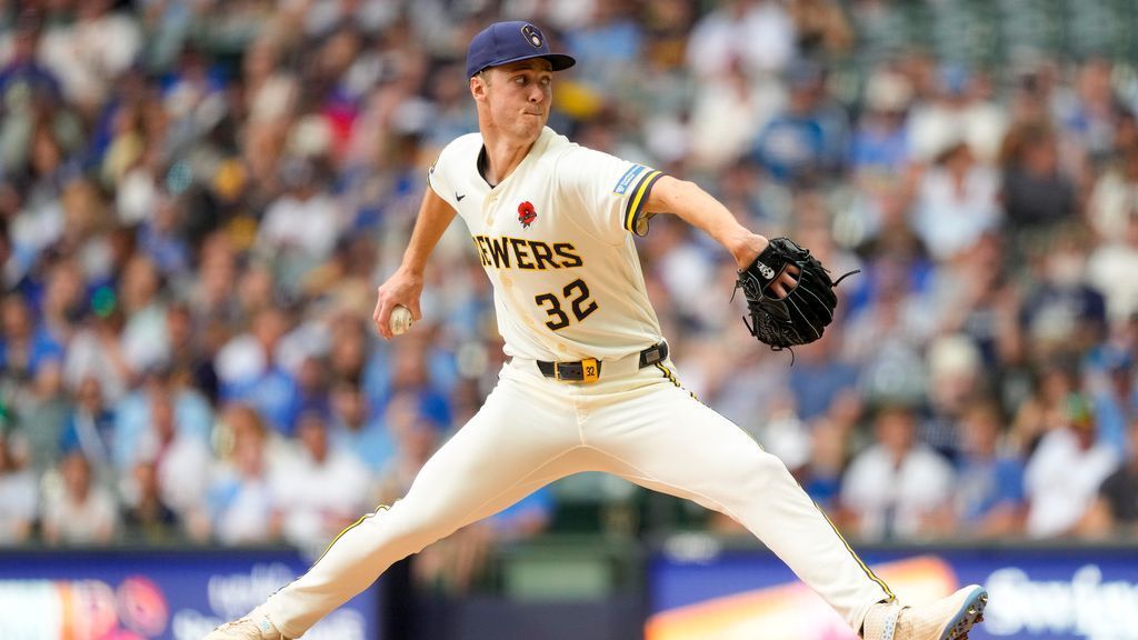 Brewers' Misiorowski hits 100 mph 57 times, fans 12 in gem