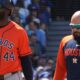 Houston Astros DH Yordan Alvarez exits with back spasms