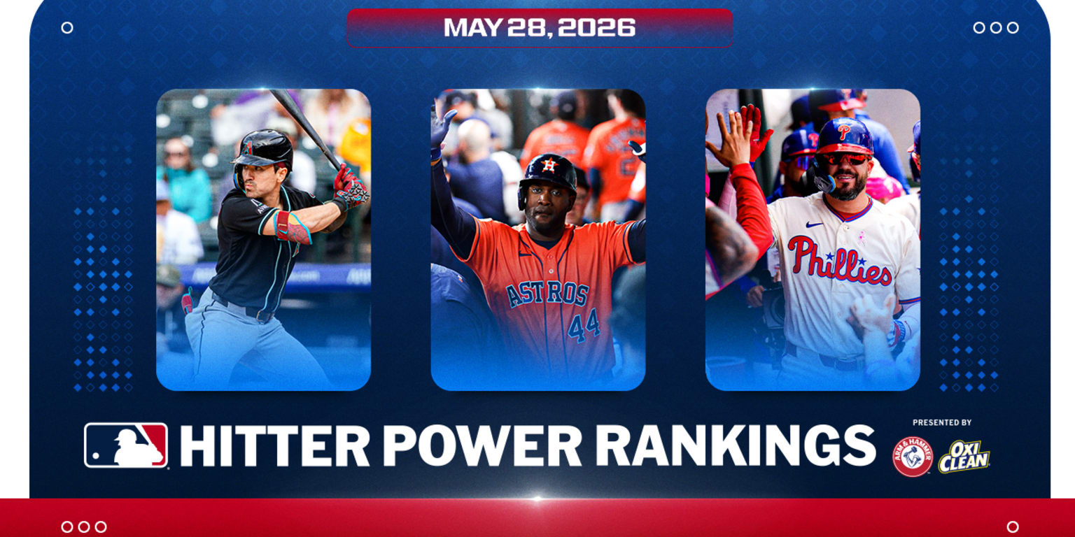 MLB Hitter Power Rankings for May 28, 2026