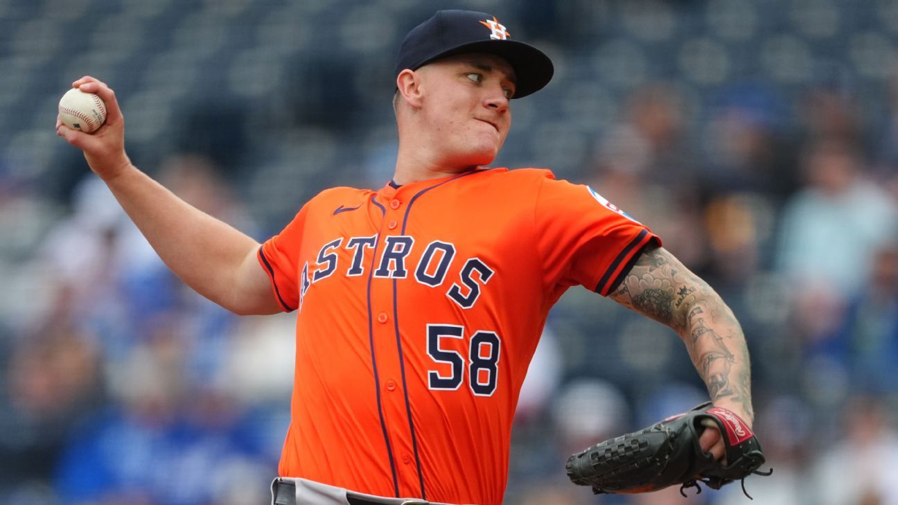 Astros ace Hunter Brown, out since April 31, to return to rotation