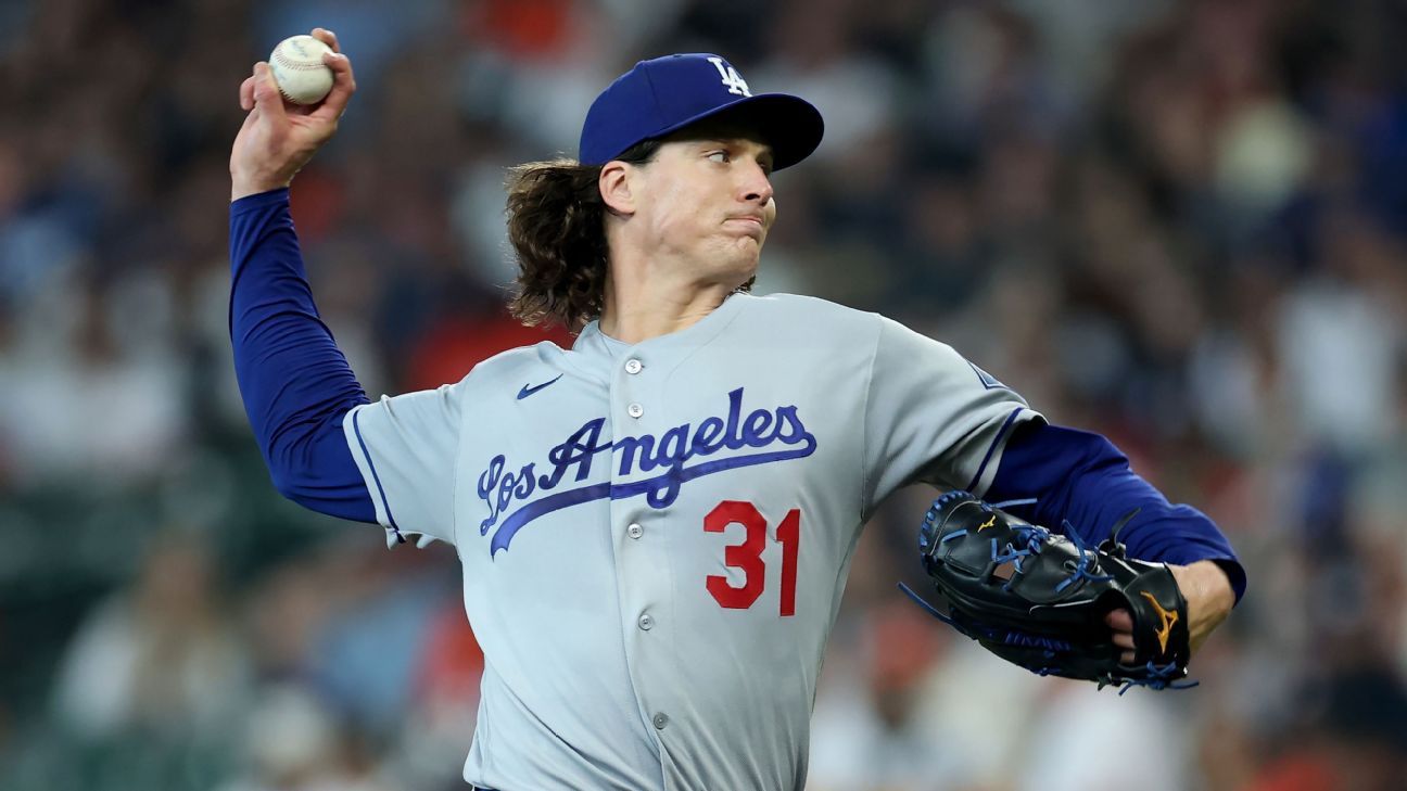 Dodgers move Tyler Glasnow to 60-day IL with back injury