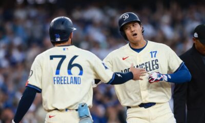 Dodgers score 9 runs in first inning vs. Angels