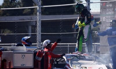Huge Impact from Sam Mayer Destroys Wall in NASCAR's Naval Base Coronado Race, Collects 20+ Drivers