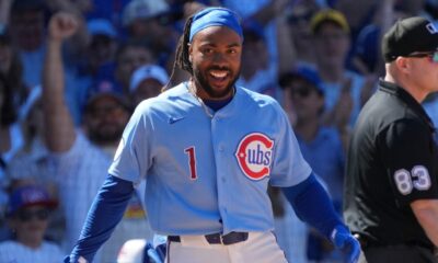 Justin Dean's first Major League hit is a three-run triple
