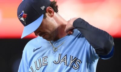 Blue Jays' Shane Bieber walks six in two-thirds of an inning