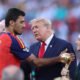 Fans accuse Donald Trump of lying about his height after World Cup moment with Spain’s Rodri