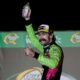 Ryan Blaney celebrates after winning a NASCAR Cup Series auto race, Sunday, July 12, 2026, in Hampton, Ga. (AP Photo/Mike Stewart)