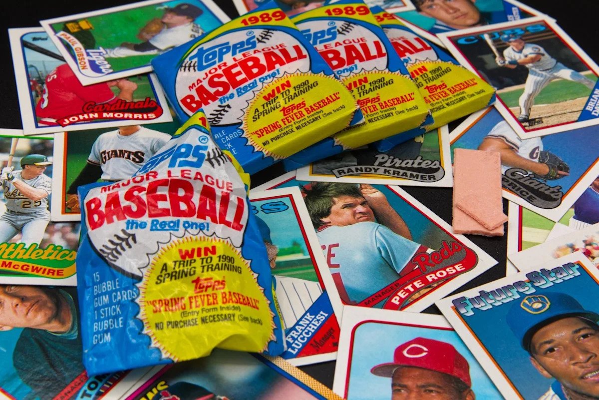 Stacks and stacks of wax packs, now obsolete, summon the joy of baseball-card childhoods