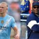 Erling Haaland poses with Michael Jordan after epic World Cup debut