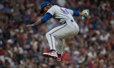 Jefry Yan has high-flying celebration after striking out 1st batter