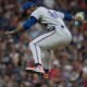 Jefry Yan has high-flying celebration after striking out 1st batter