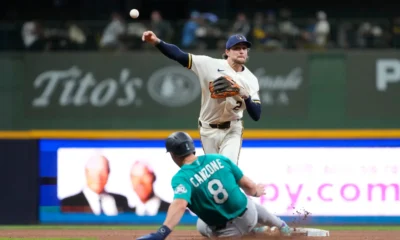 Mariners bounce back from humiliating loss, pound Dustin May early to beat Brewers 7-5