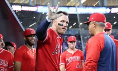 Trout and Schanuel homer in Angels 4-3 win over Marlins