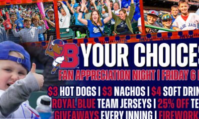 The Votes are In: Friday's Fan Appreciation Night to feature $3 Hot Dogs, Nachos & more! PLUS Giveaways Every Inning, Fireworks!