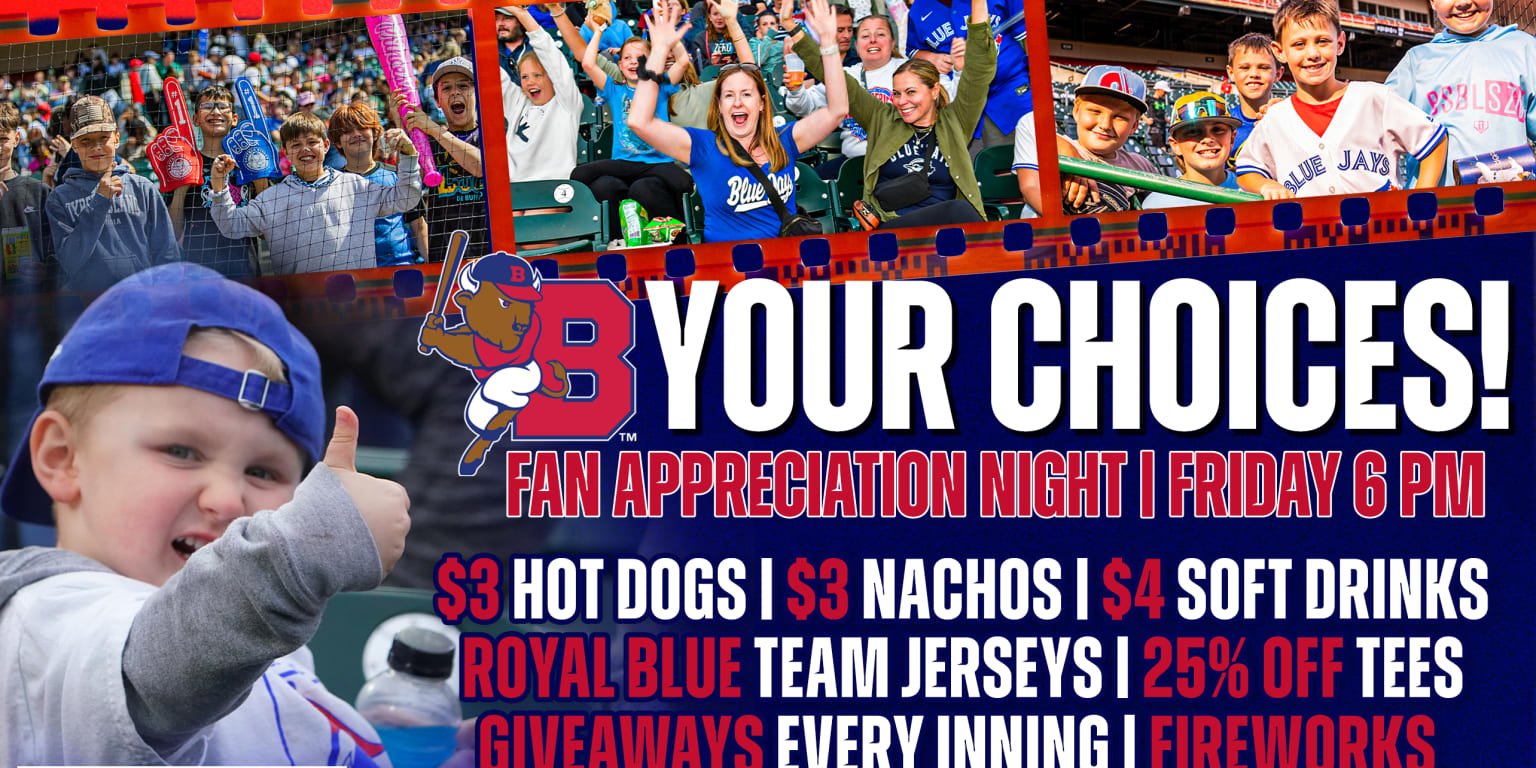 The Votes are In: Friday's Fan Appreciation Night to feature $3 Hot Dogs, Nachos & more! PLUS Giveaways Every Inning, Fireworks!