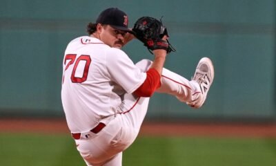 Boston Red Sox starting pitcher Payton Tolle delivers during the first inning of a baseball game against the Cleveland Guardians, Tuesday, Sept. 22, 2026, in Boston. (AP Photo/Charles Krupa)